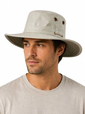 TILLEY The Original Tilley Hat T4 UPF 50+ Brim Bucket Sun Khaki Unisex 7 1/8"